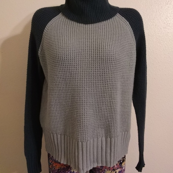 NWT Madewell Colorblock Eastbrook Turtleneck Sweater - Picture 1 of 8